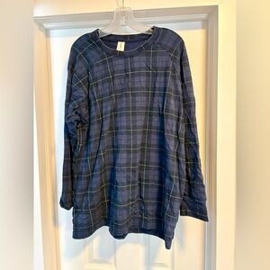 Smash + Tess Navy Plaid Long Sleeve Shirt
